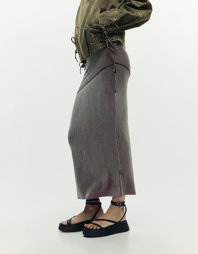Desigual - Iridescent Knit Midi Skirt