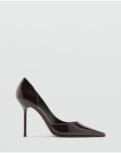 M.N.G - Asymmetrical Patent Leather Court Shoes