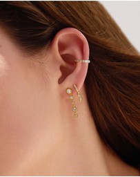 Ania Haie - Ania Haie Gold Trio-Drop Huggie Hoop Earrings