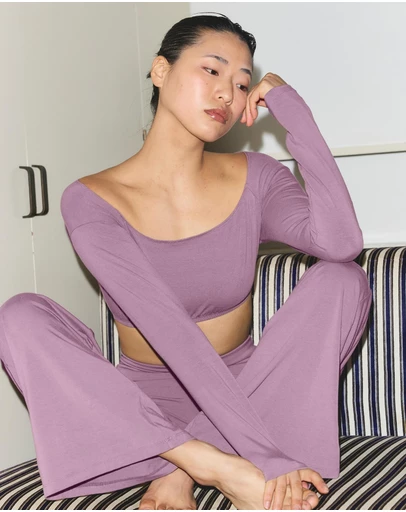 Pinky & Kamal - Long Sleeve Crop Top