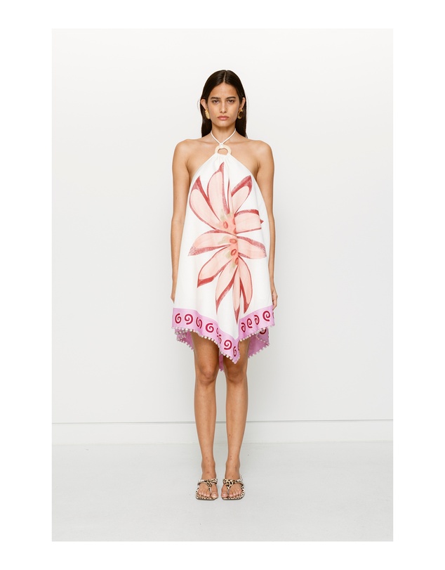 The Wolf Gang - Dasia Asymmetric Dress - Cream Lotus