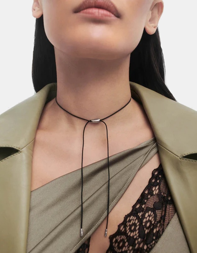 PDPAOLA - Oslo Cord Necklace Silver