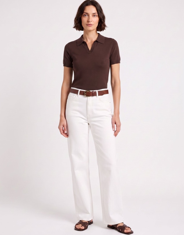SILK MAGNOLIA - Merino Wool Polo