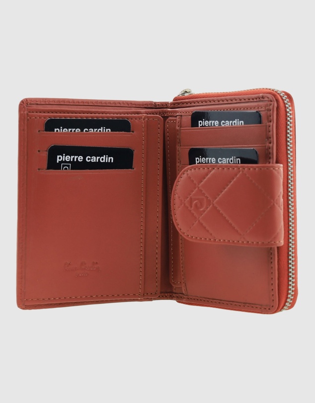 Pierre Cardin - Quilted Leather Zip-Around Bi-Fold Wallet with RFID