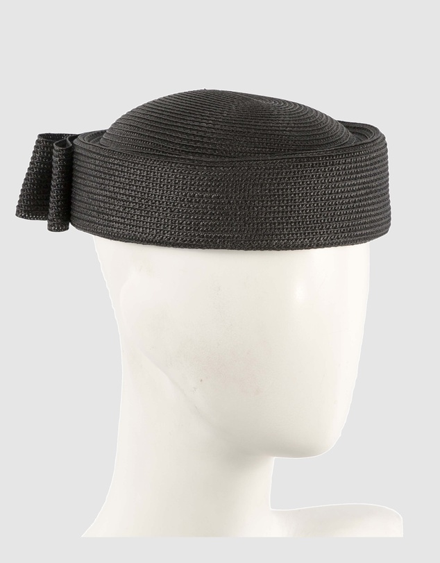 Max Alexander - Black Braid Pillbox Hat