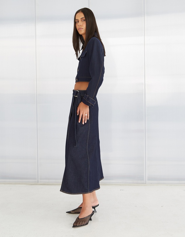 DRICOPER DENIM - Tiffe Wrap Denim Skirt