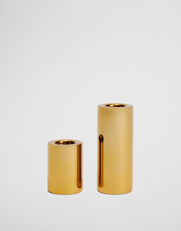 Country Road - Brass Candle Holder Set Of 2