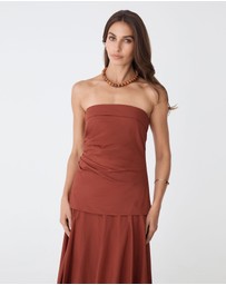 Forcast - Deb Cotton Strapless Tunic