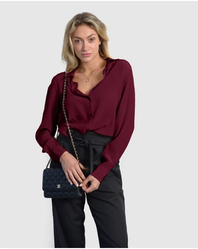 The Fable - Crimson Silk Shirt