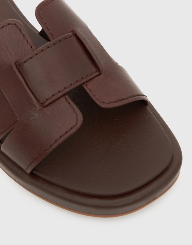 Betts - Wider Fit Bella Leather Flat Slides