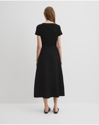 Country Road - Organically Grown Linen Wrap Midi Skirt