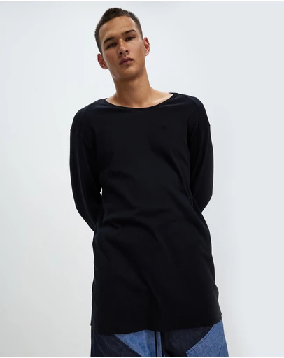 Surrounded By Ghosts - The Diaspore Rib Knit Long Sleeve Tail T-Shirt