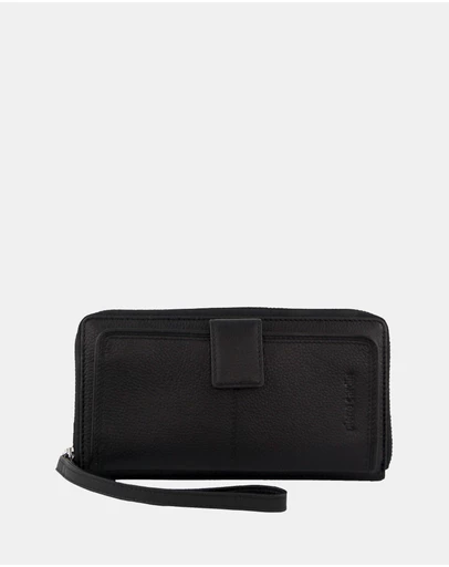 Pierre Cardin - Pierre Cardin Women's Leather Zip around wallet w/ Wristlet