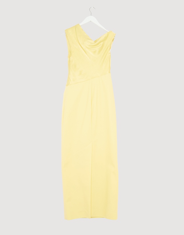 Revibe - Repaired Shona Joy Dillon Contrast Draped Maxi Dress - AU 10