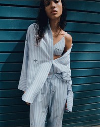 M.N.G - Striped Shirt With Rhinestone Detail