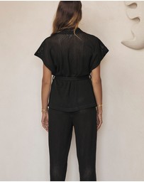 Arms Of Eve - Sardinia Wrap Top - Liquorice