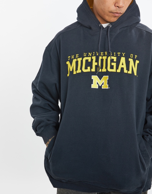 Vintage by The Real Deal - Pre Loved - Vintage University of Michigan Hooded Sweatshirt