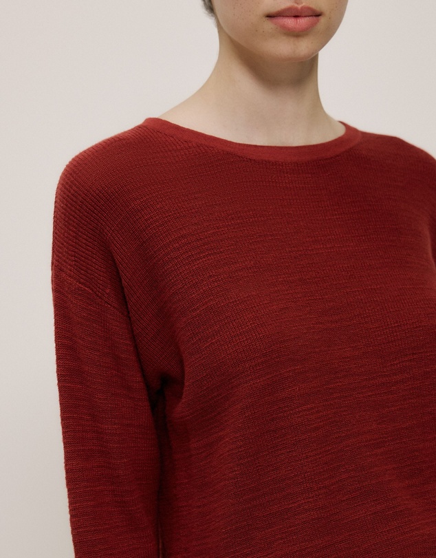Trenery - Linen Cotton Pullover in Russet