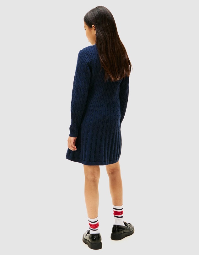 Tommy Hilfiger - Cable Knit Polo Collar Jumper Dress - Teens