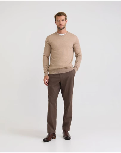 Oxford - Basic V-Neck Pure Wool Pullover