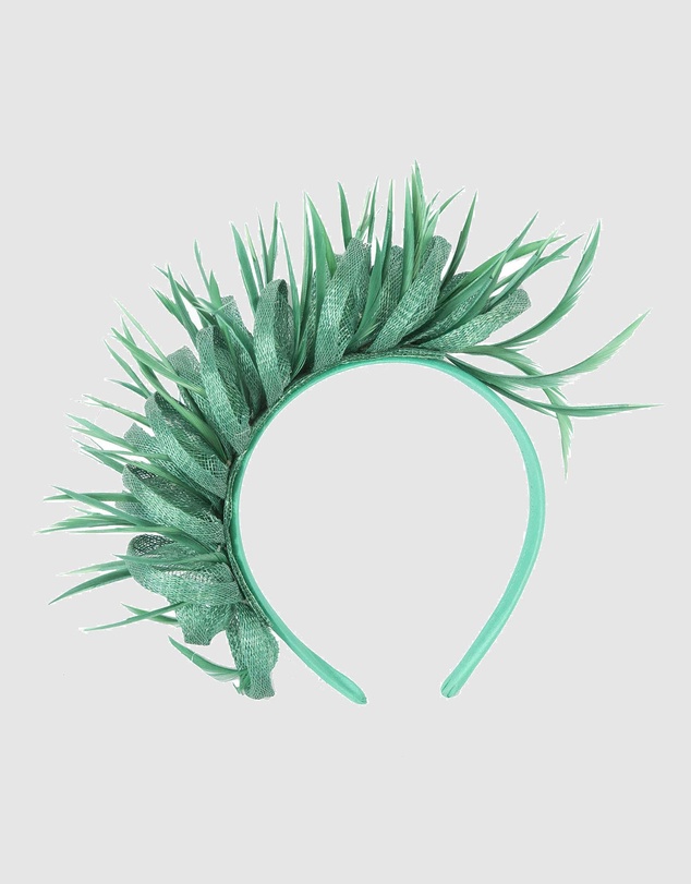 Max Alexander - Green Sinamay Fascinator Headband