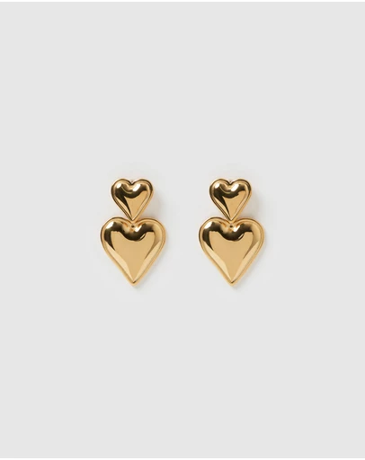 Izoa - Tana Heart Stud Earrings