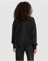GUESS Originals - GUESS Originals Distressed Baker Crewneck Fleece Sweatshirt