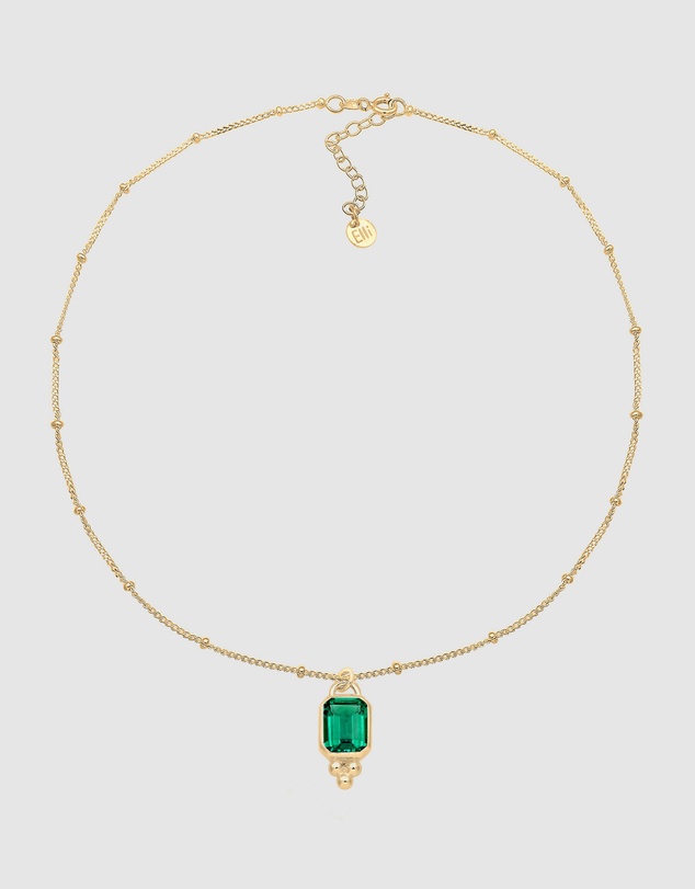 Elli Jewelry - Quartz Necklace in Gold-Plated 925 Silver