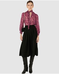 SACHA DRAKE - Pleated A-Line Skirt