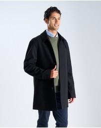 3 Wise Men - 3 Wise Men Crawford Wool Coat - Black