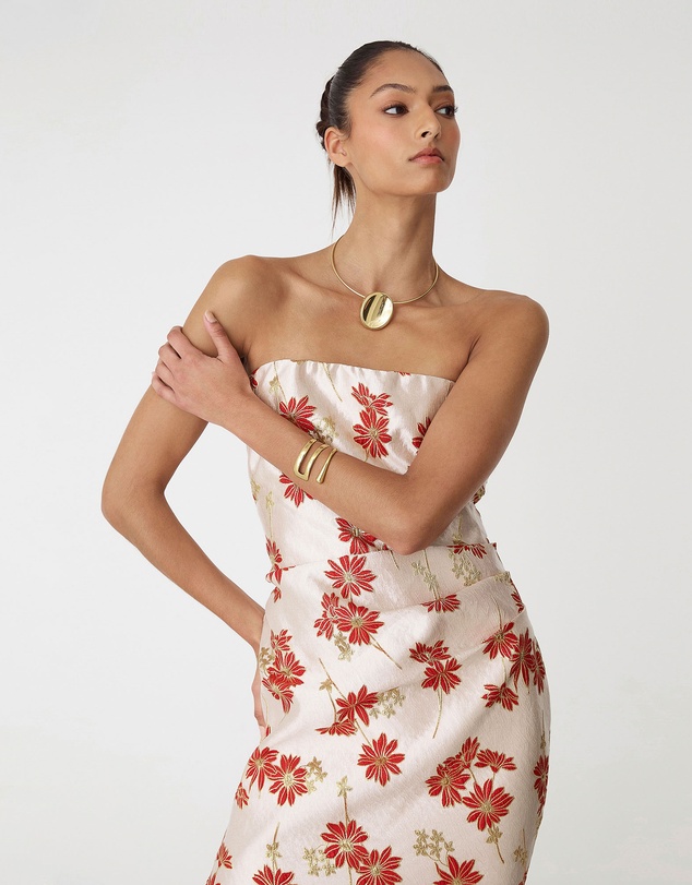 Forcast - Priya Strapless Column Dress