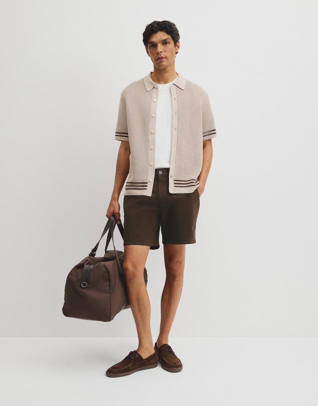 Country Road - Relaxed Fit Australian Cotton Stripe Knit Shirt