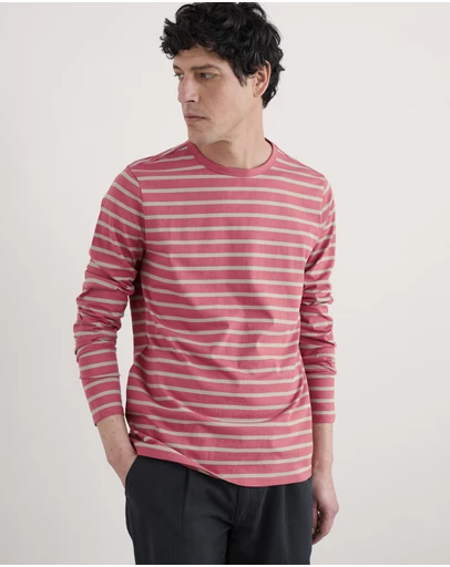 Seasalt - Seasalt Cornwall Pink Sailor Shirt With Crew Neck