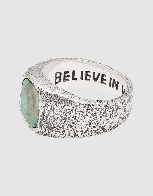 Haze & Glory - ICONIC EXCLUSIVE - Ring Men Earthly Turquoise Signet 925 Sterling Silver