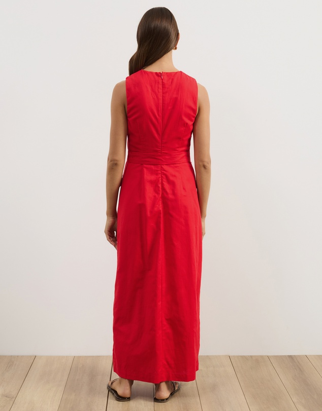 Atmos&Here - Hailey Linen Blend Midi Dress