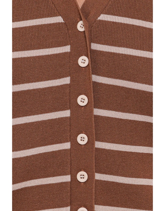 Petal & Pup - Juna Knitted Pant Set - Brown/Cream Stripe