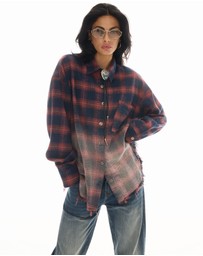 THE TALES - Cutaway Bleached Flannel Shirt