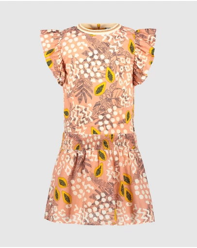 Like FLO - Papaya Print Dress - Kids-Teens