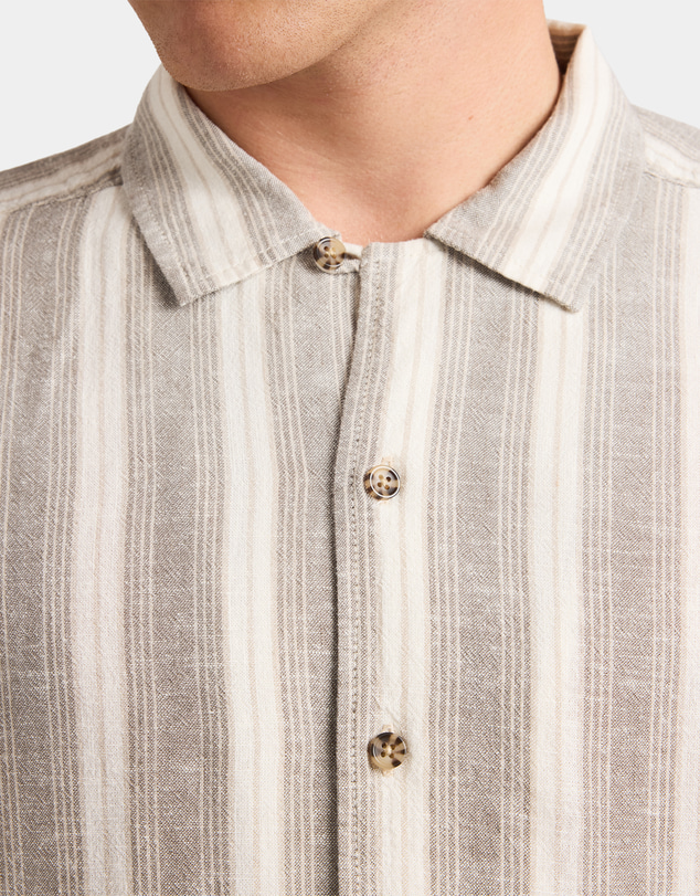 RVCA - Mens Beat Stripe Short Sleeve Shirt