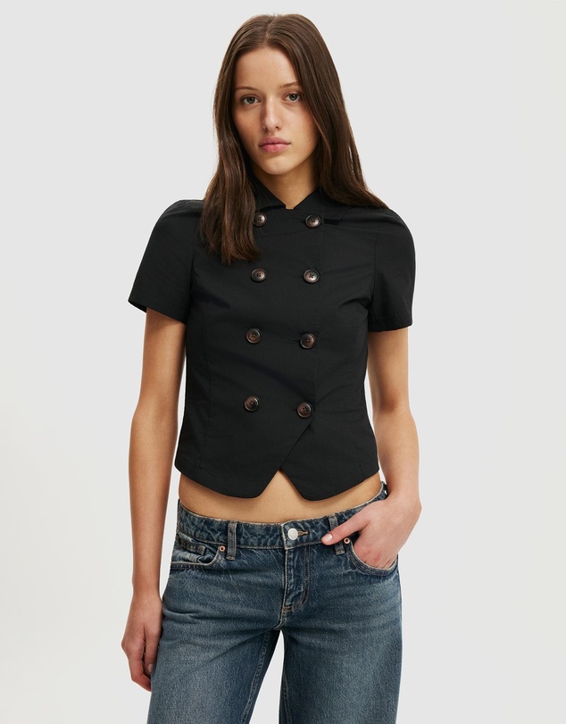 Cotton On - Rowe Button Detail Trench Shirt