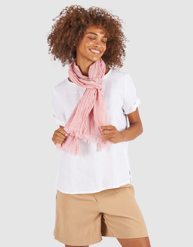 CAMIXA - French Linen Crinkled Scarf