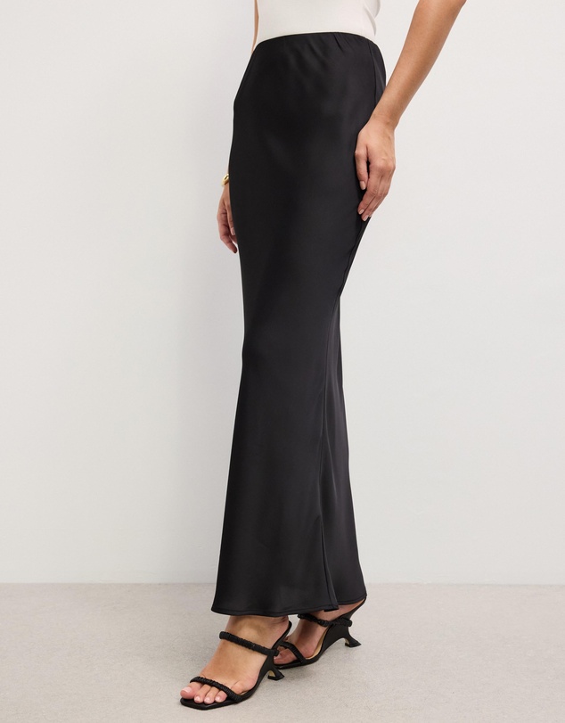 The Fated - Charlie Satin Midi Skirt