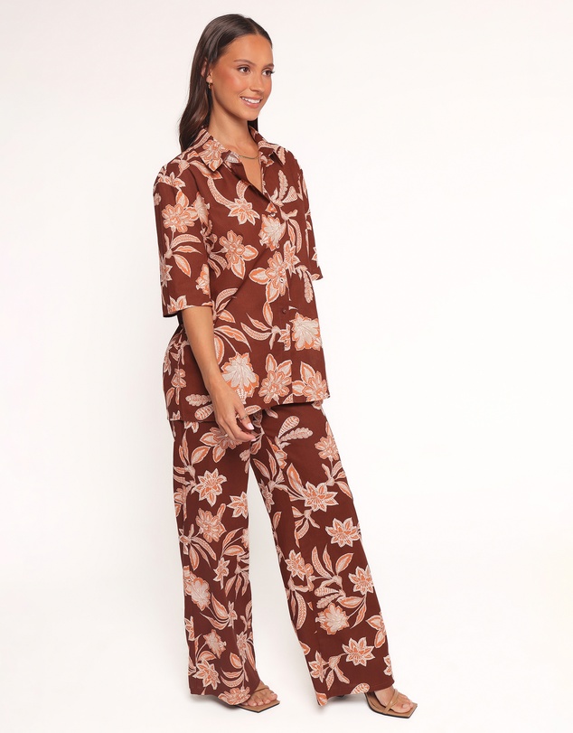 Petal & Pup - Samira Wide Leg Pant - Orange Floral