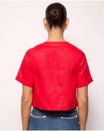 AERE - Selah Linen Top