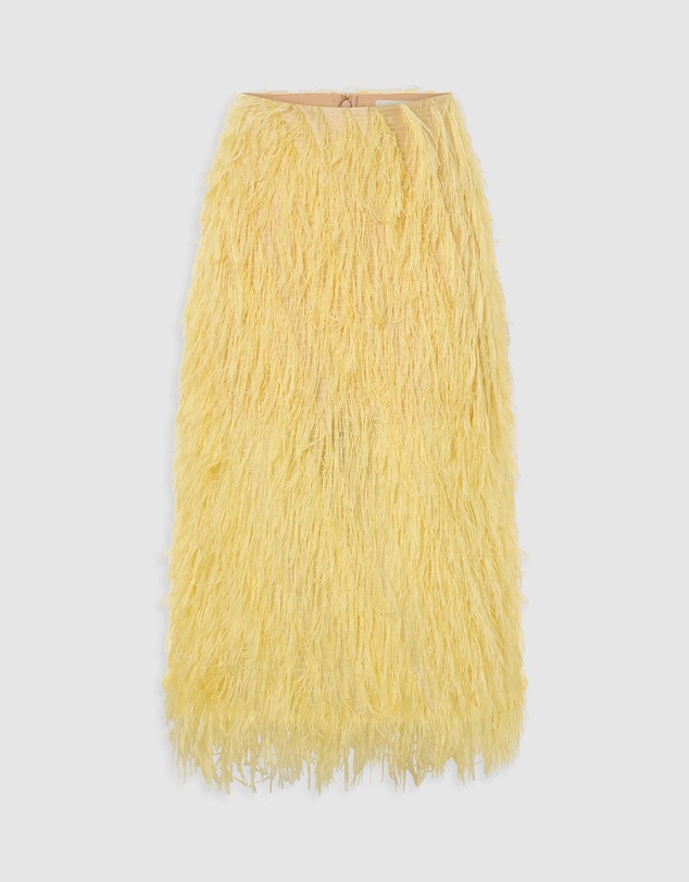 Oroton - Feather Jacquard Skirt