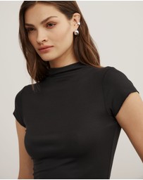 Witchery - High Neck Cap Sleeve T-shirt
