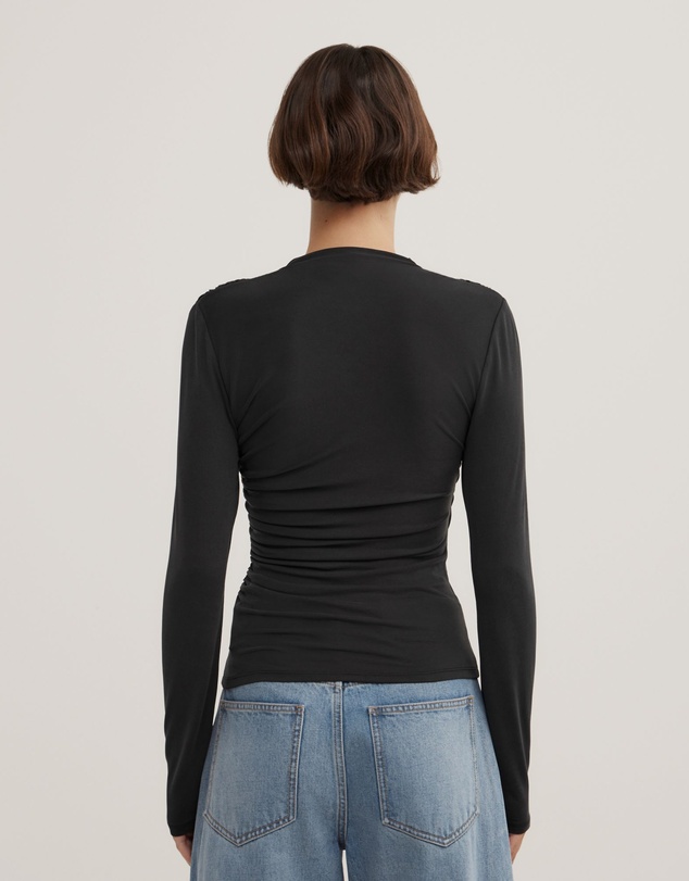 Witchery - Wrap Long Sleeve Jersey Top
