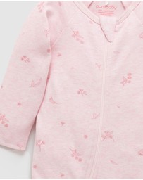 Purebaby - Zip Growsuit & Headband Set-Babies