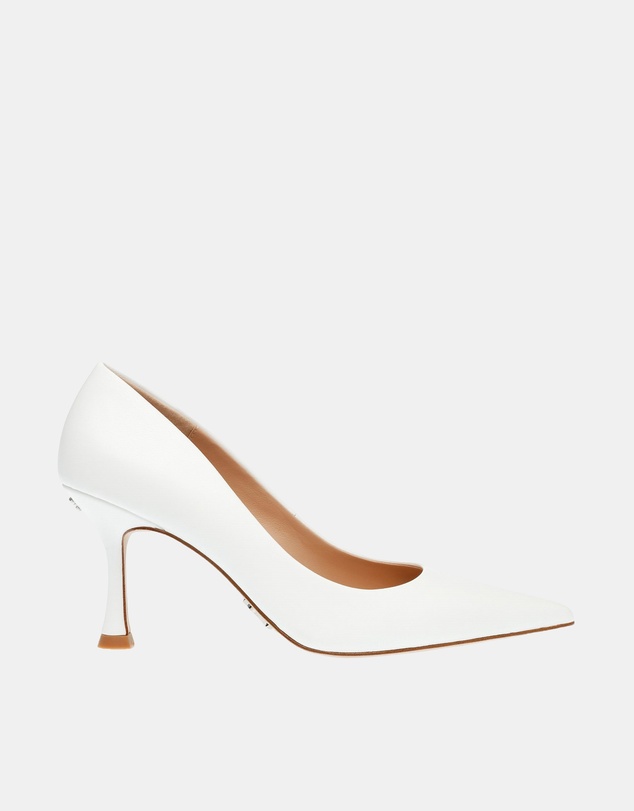 Steve Madden - Can-Do White Leather Heels