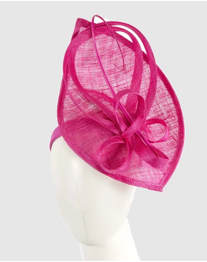 Max Alexander - Tall Fuchsia Racing Fascinator